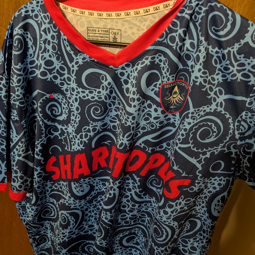 Rose & Olive Blue and Red Men's Jersey